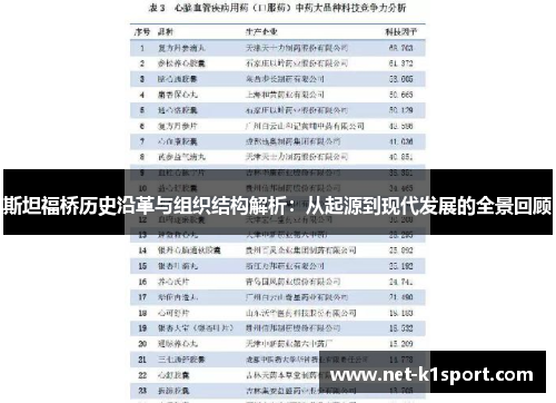 斯坦福桥历史沿革与组织结构解析：从起源到现代发展的全景回顾