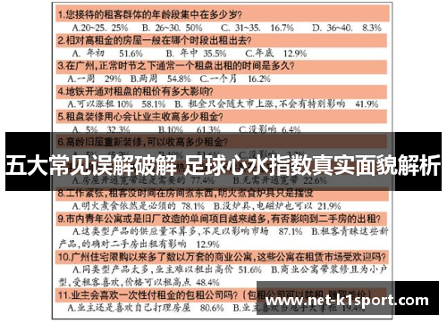 五大常见误解破解 足球心水指数真实面貌解析